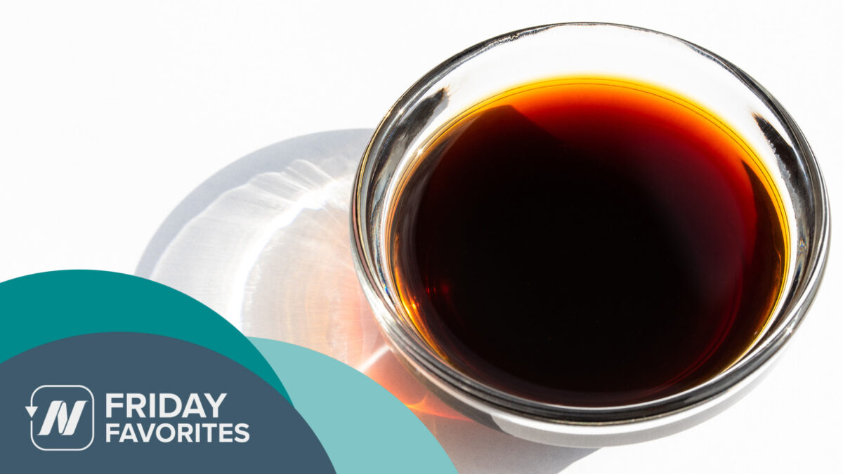 bowl of Bragg’s liquid aminos