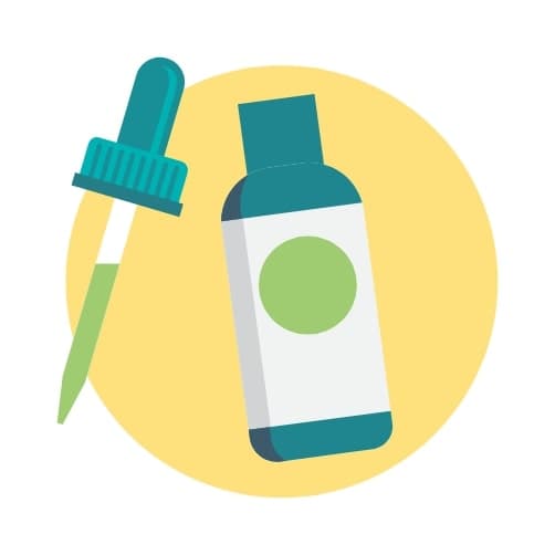 Dropper bottle of vitamin B12