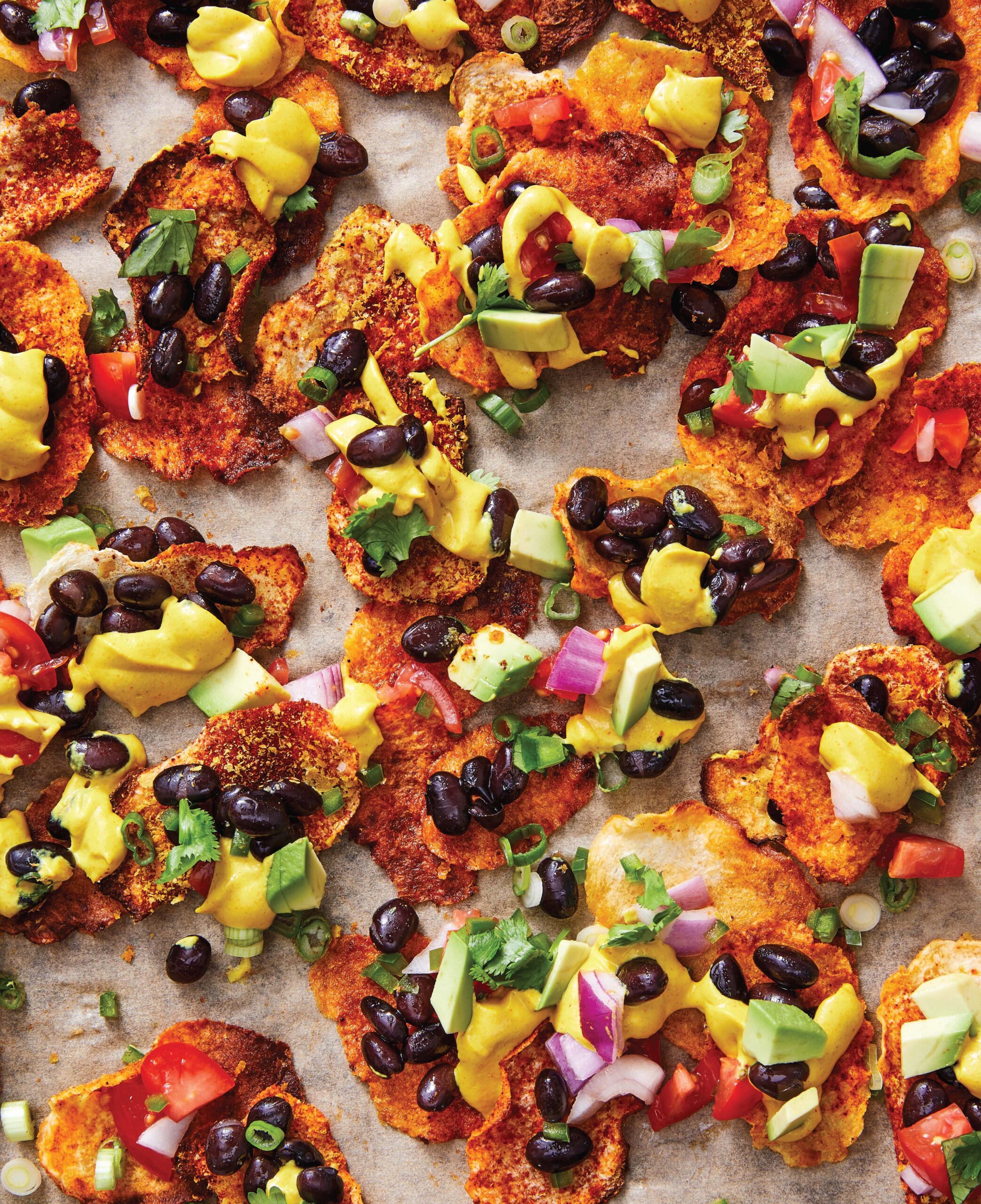 jicama nachos with toppings